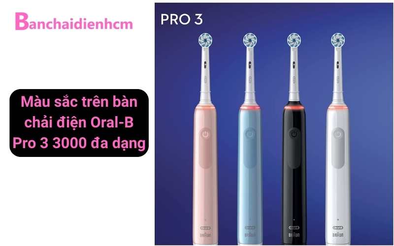 Màu sắc trên Oral-B Pro 3 3000