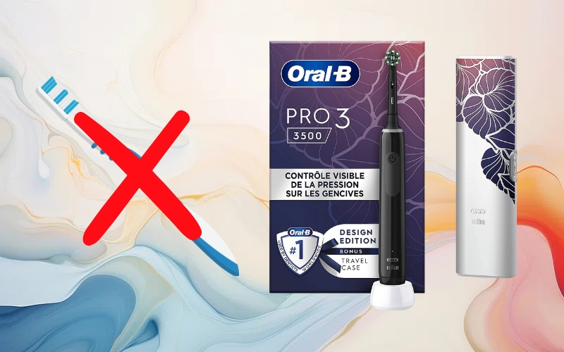 Bàn chải điện Oral-B Pro 3 3500 thay thế bàn chải thường