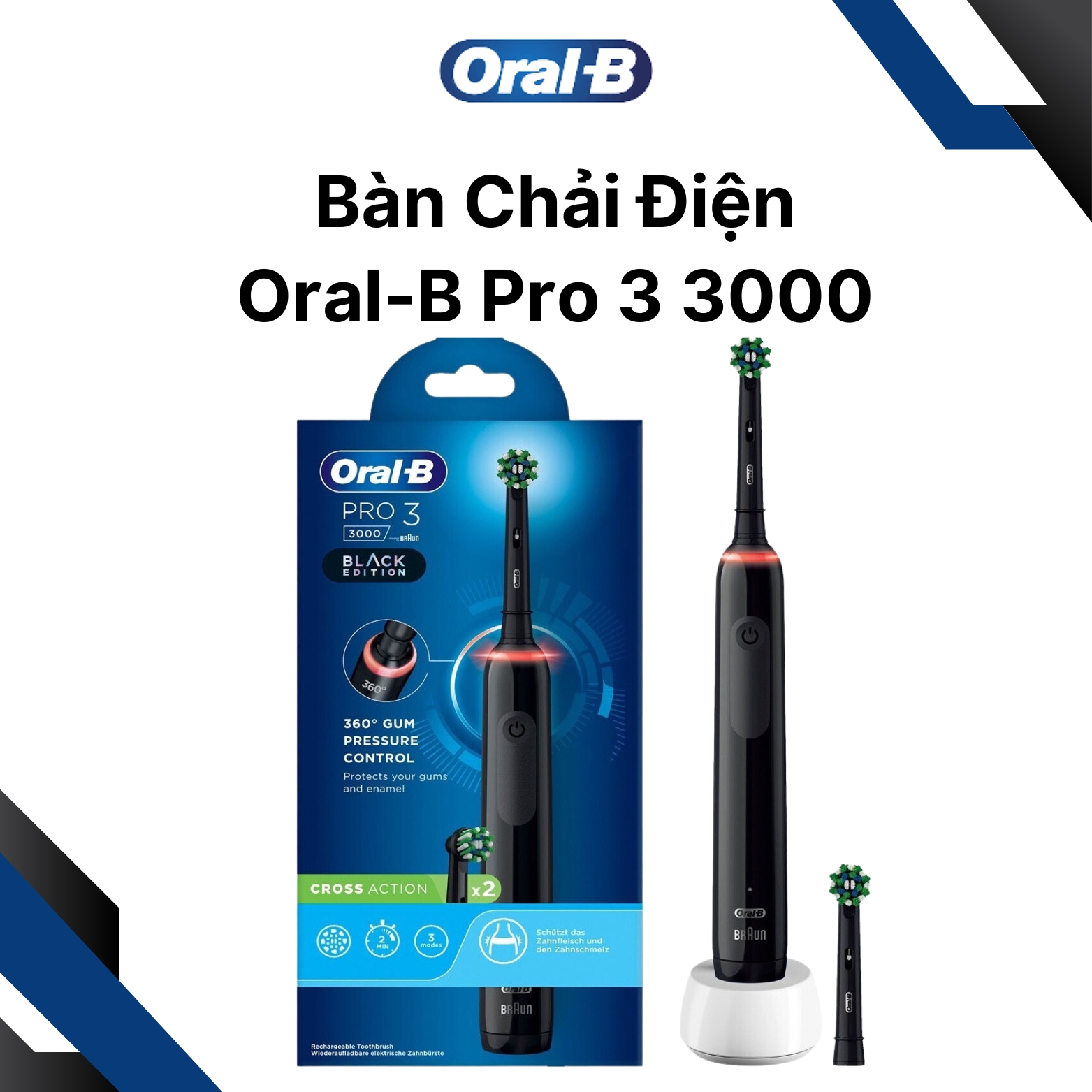 Bàn chải điện Oral-B Pro 3 3000 Chính Hãng - Ảnh 5