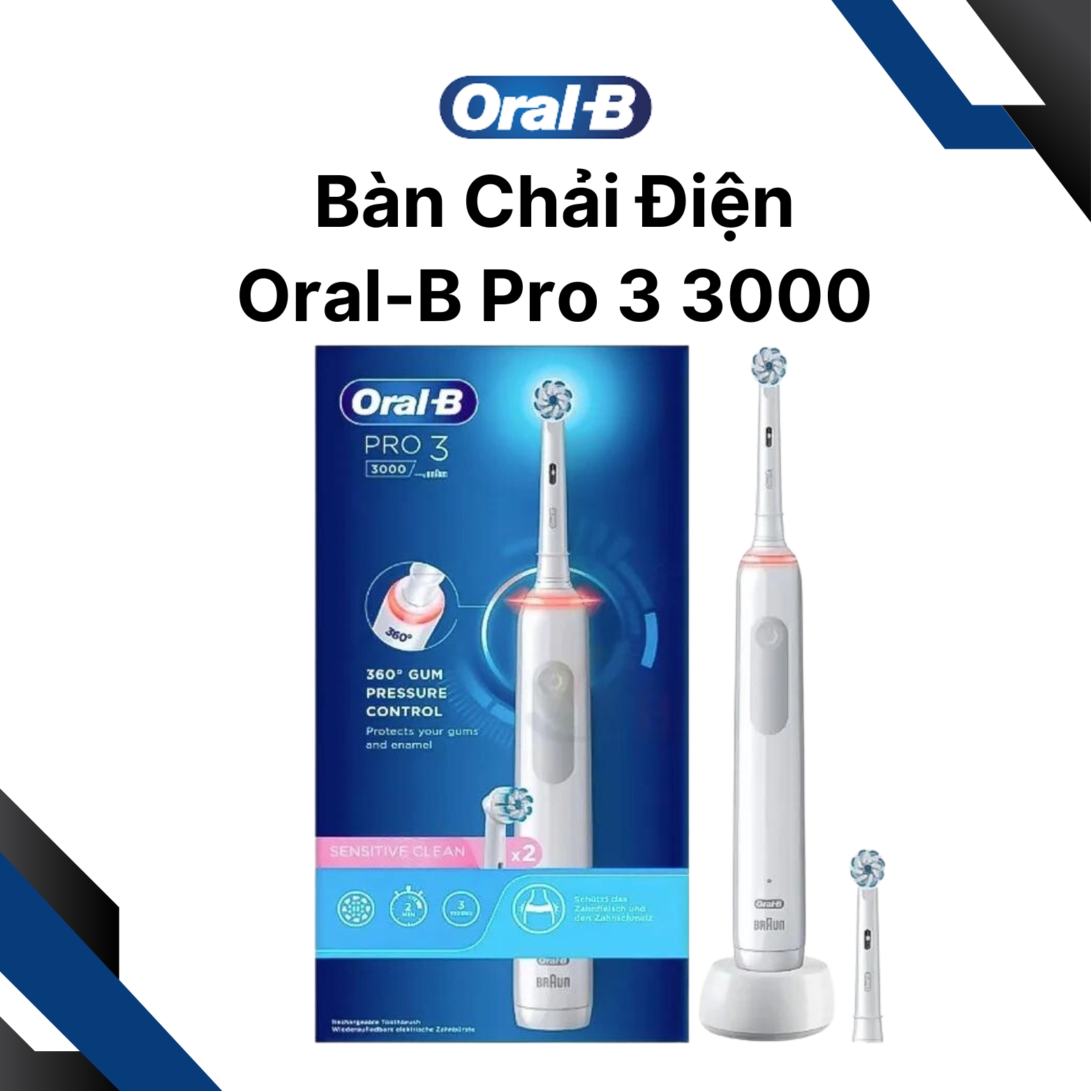 Bàn chải điện Oral-B Pro 3 3000 Chính Hãng - Ảnh 4