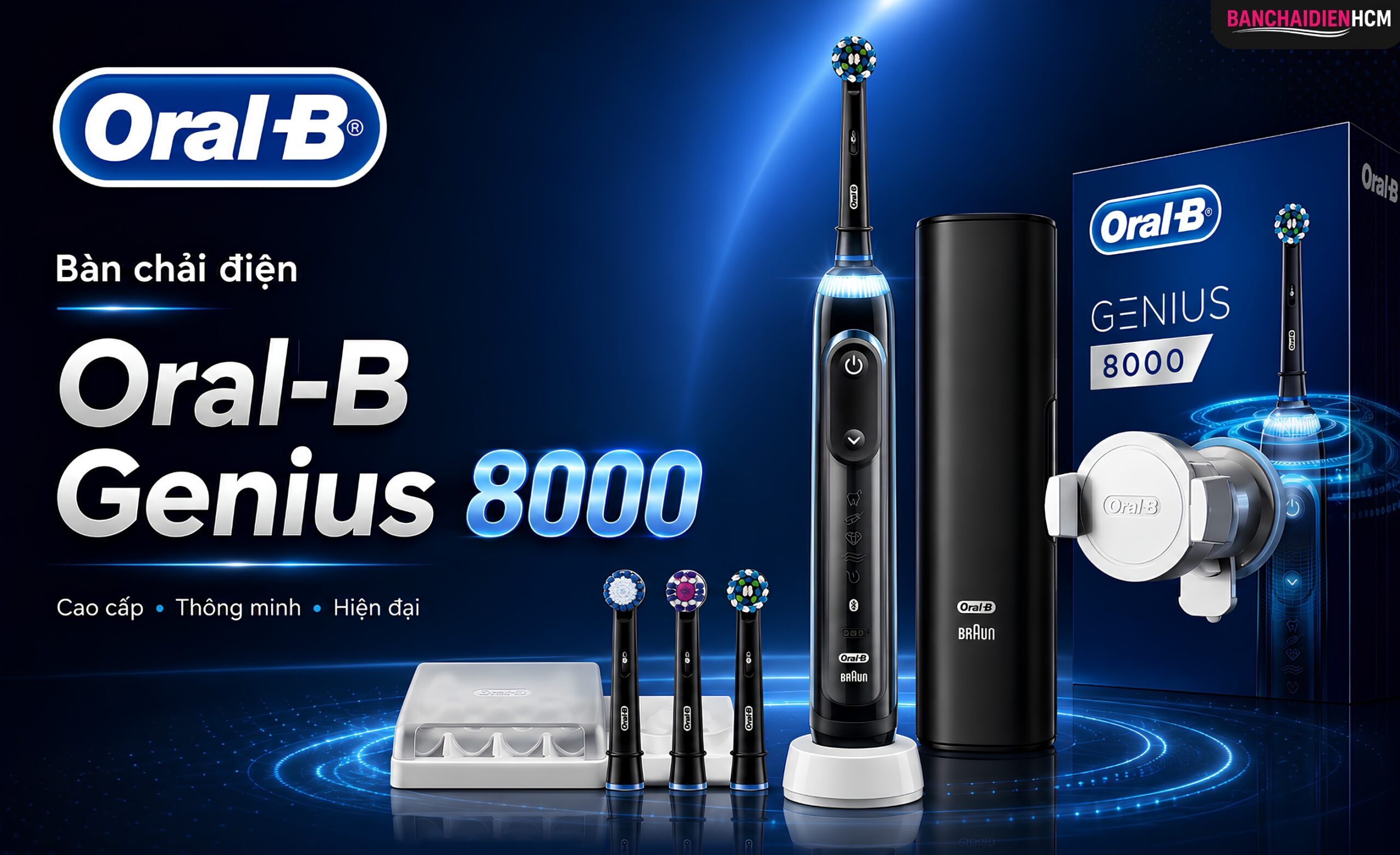 Bàn Chải Điện Oral-B Genius 8000 Chính Hãng