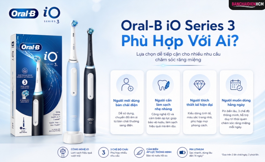 Bàn chải điện Oral-B iO Series 3 Chính Hãng