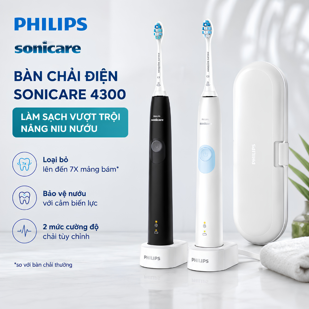 Bàn Chải Điện Philips Sonicare 4300 Chính Hãng