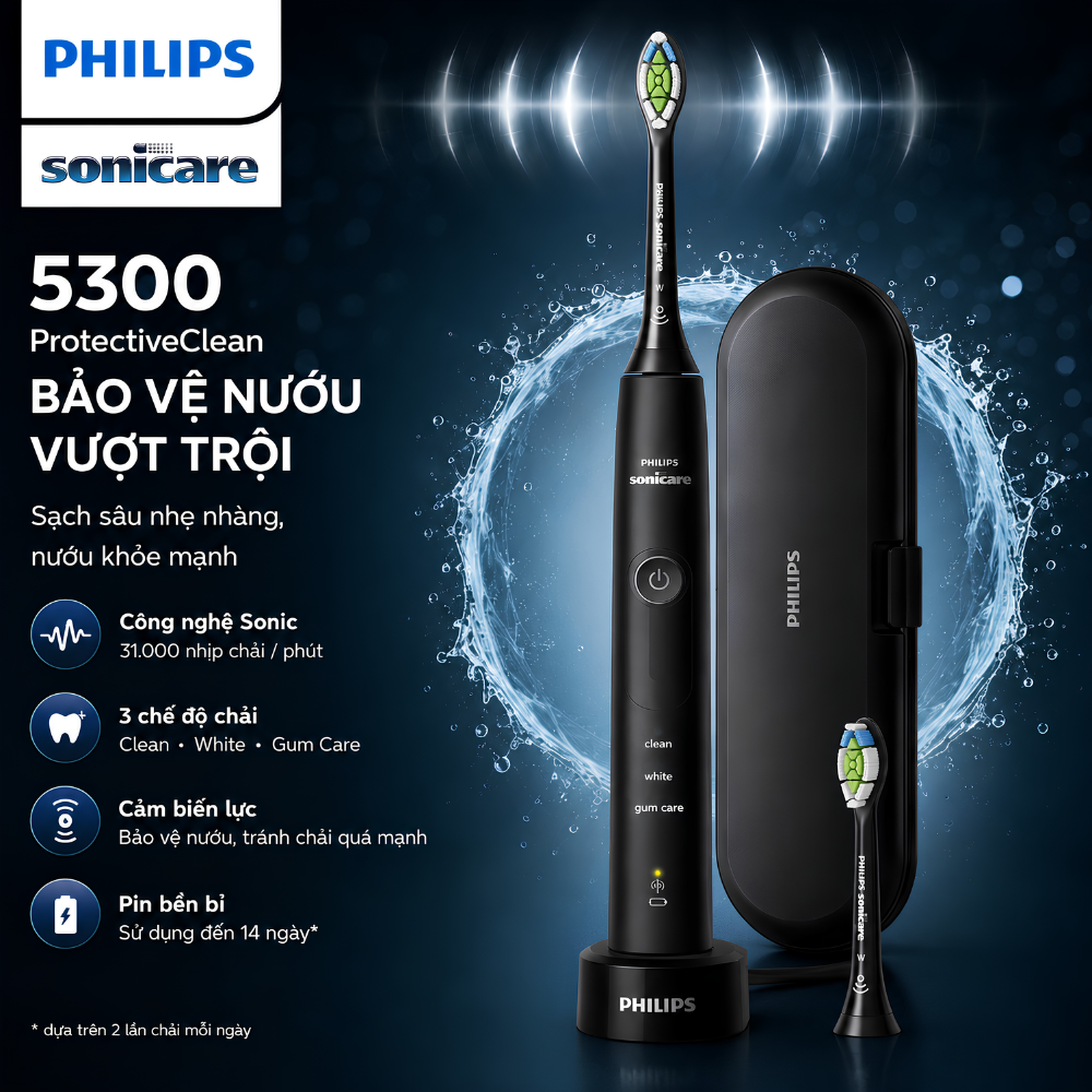 Bàn chải điện Philips Sonicare 5300 Chính Hãng