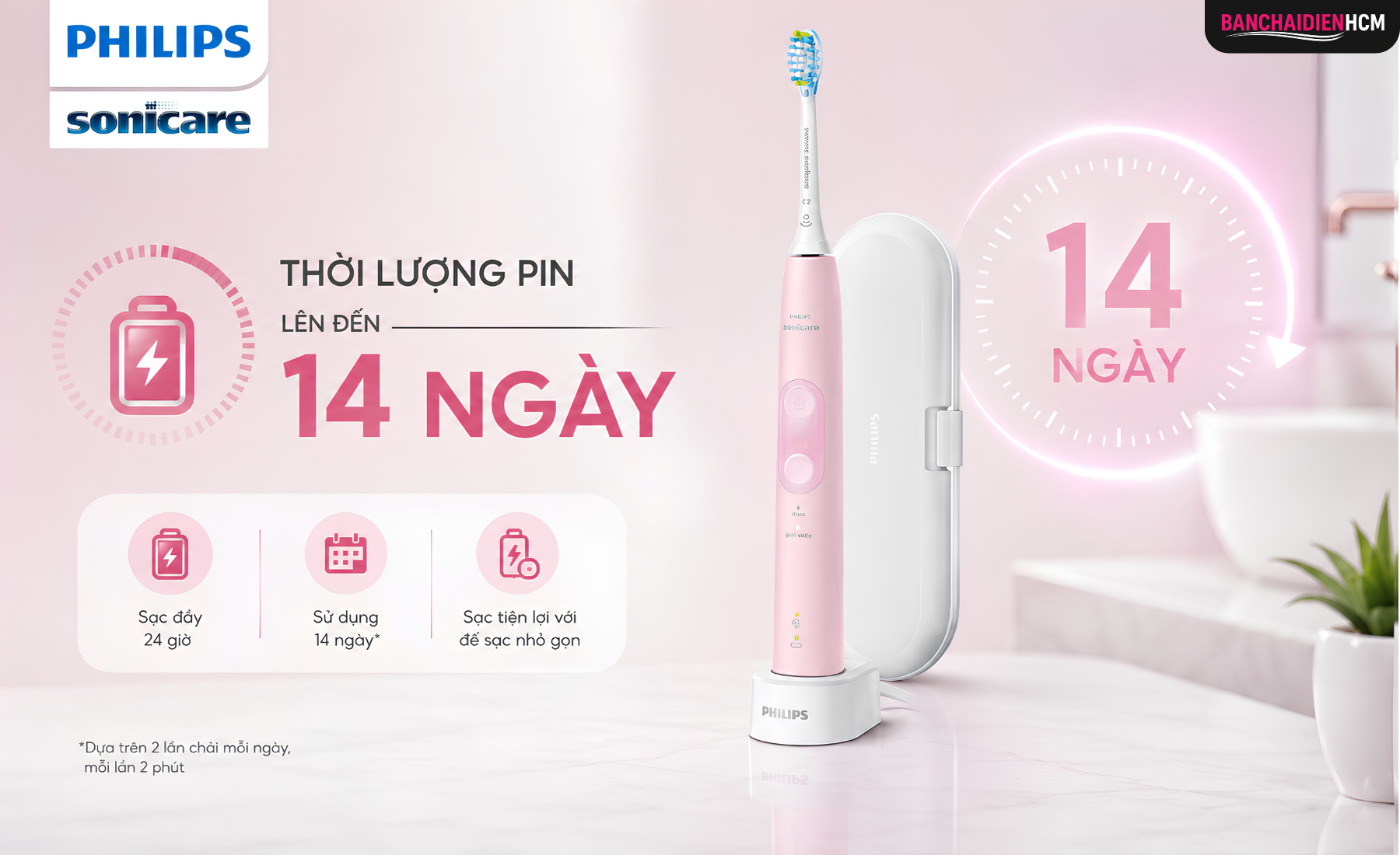 Thời Lượng Pin Lên Đến Hai Tuần Sau Mỗi Lần Sạc