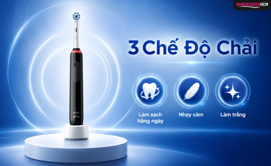 Chế độ chải của Oral B Pro 3 3000