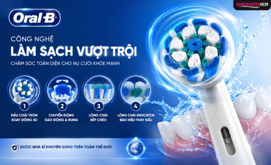 Công Nghệ Làm Sạch Xoay Tròn Độc Quyền Của Oral B
