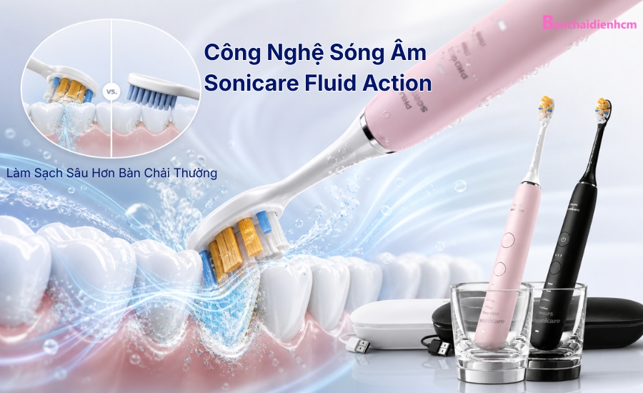 cong nghe song am philips sonicare diamondclean 9000