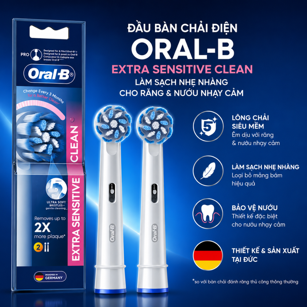 Đầu chải Oral B Extra Sensitive