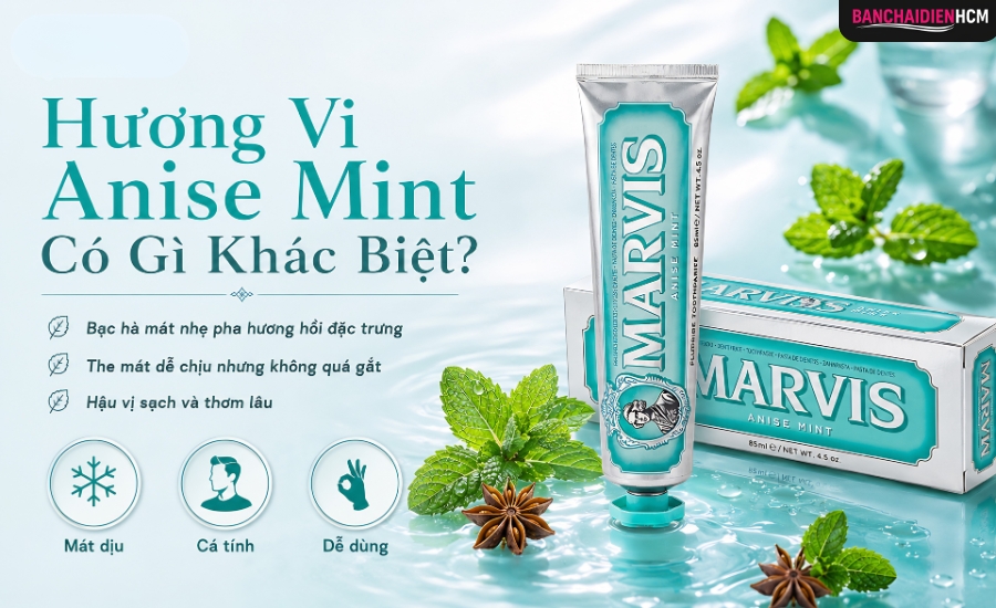 Hương Vị Kem Đánh Răng Marvis Anise Mint