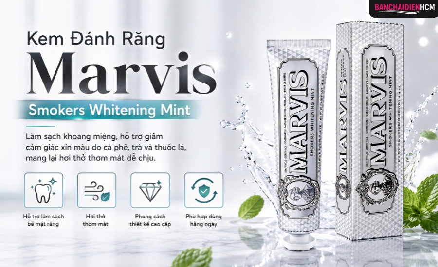 Kem Đánh Răng Marvis Smokers Whitening Mint