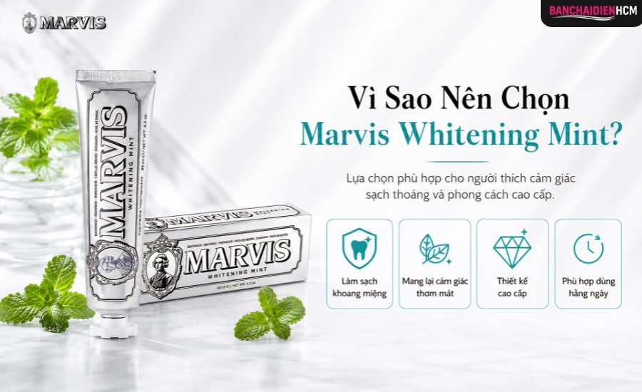 Kem đánh răng Marvis Whitening Mint