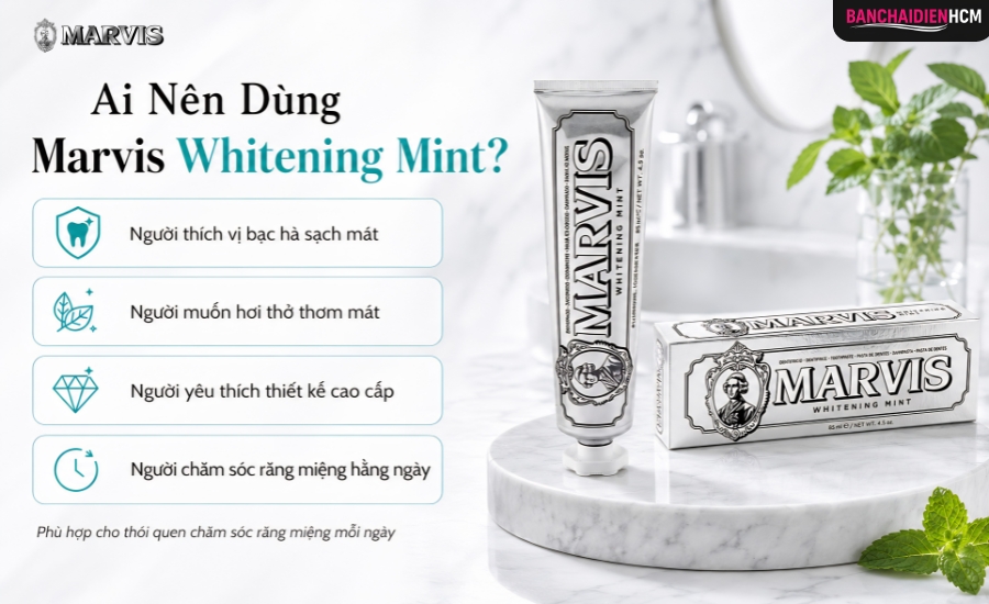 Kem đánh răng Marvis Whitening Mint