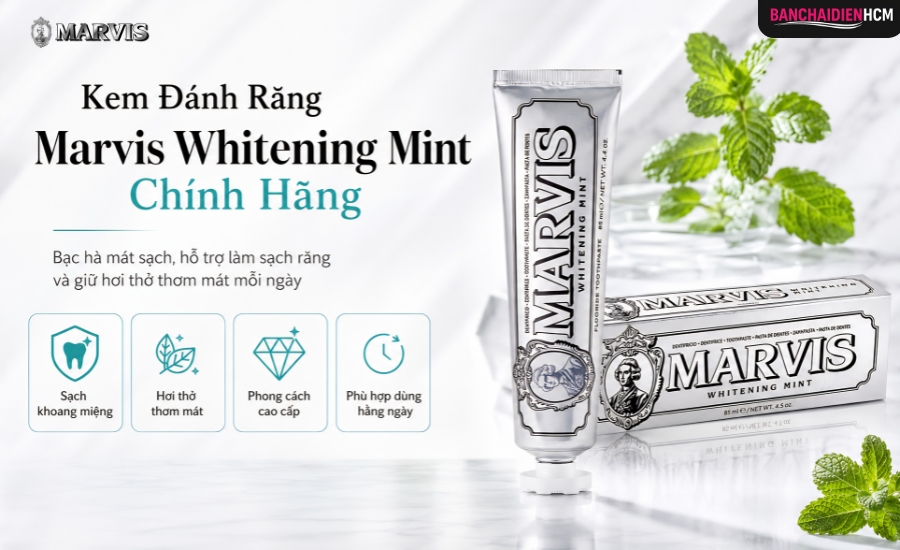 Kem đánh răng Marvis Whitening Mint