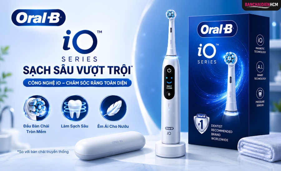 Với lông bàn chải mềm Oral B iO Series rất phù hợp với người có răng nhạy cảm