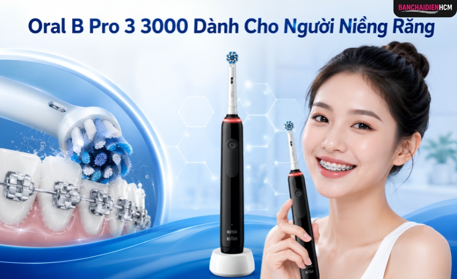 Bàn chải điện Oral B Pro 3 3000 cho người niêng răng