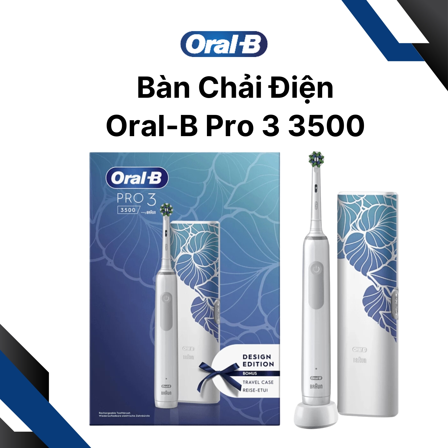 Bàn chải điện Oral-B Pro 3 3500 Chính Hãng - Ảnh 4