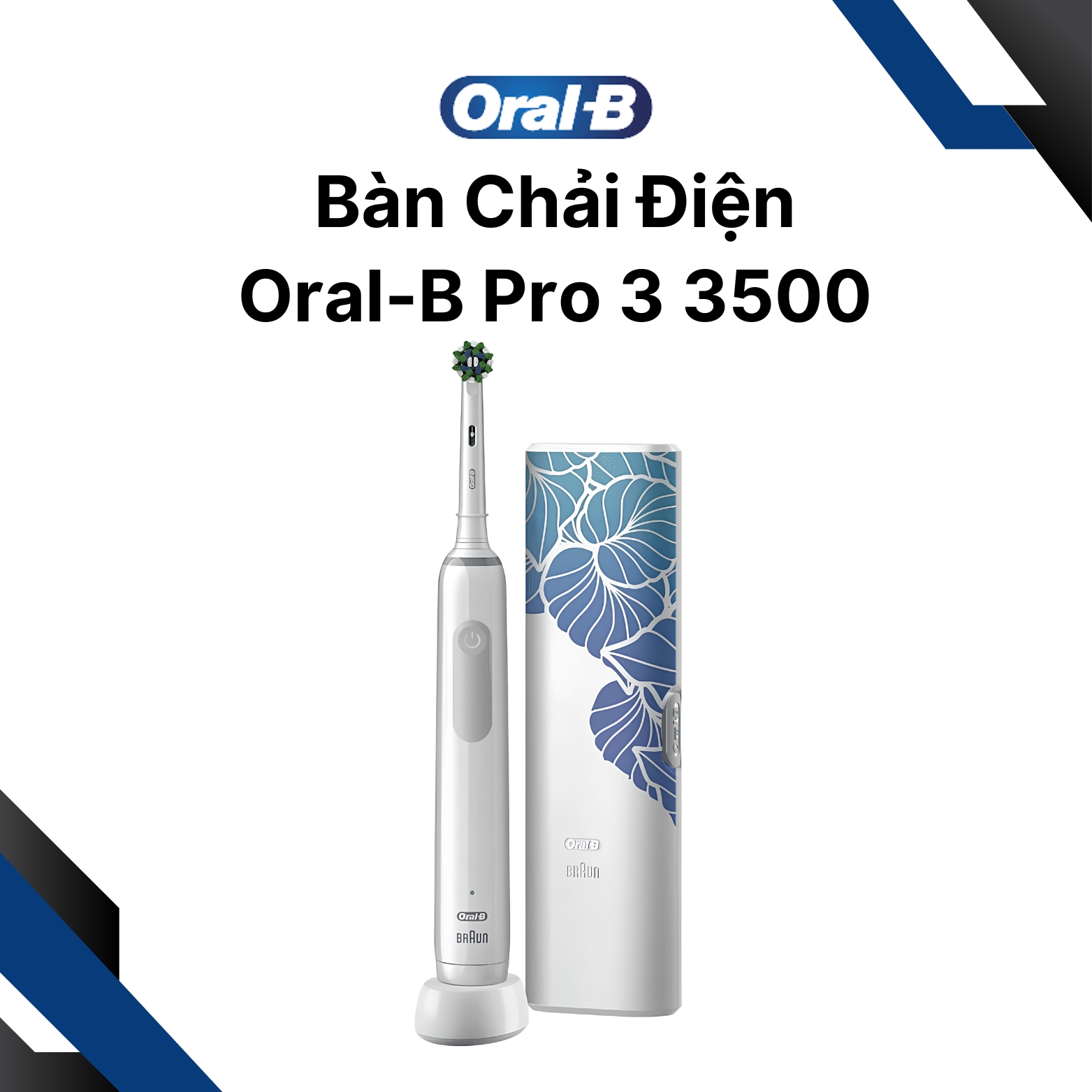 Bàn chải điện Oral-B Pro 3 3500 Chính Hãng - Ảnh 2