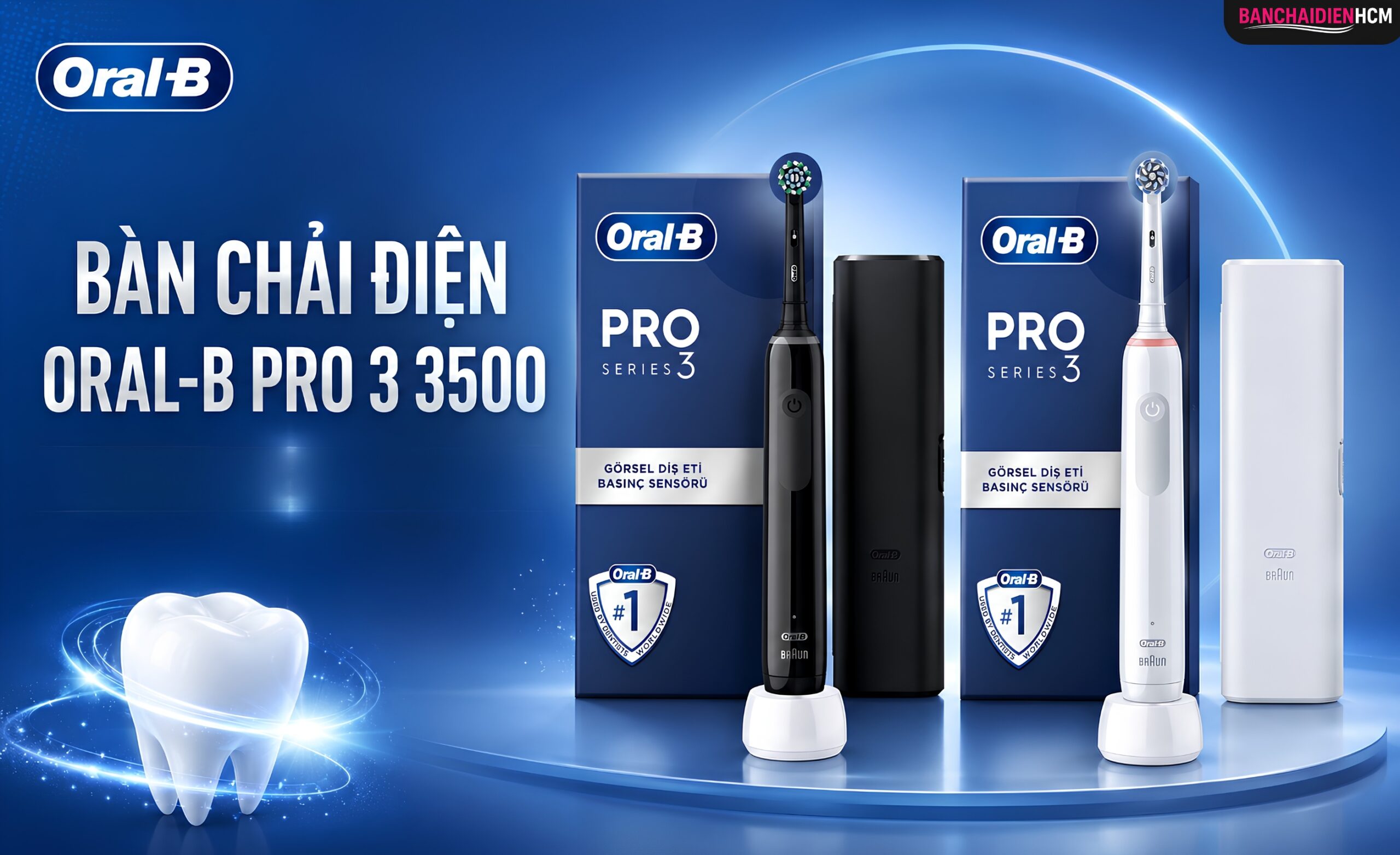 Bàn chải điện Oral-B Pro 3 3500 Chính Hãng