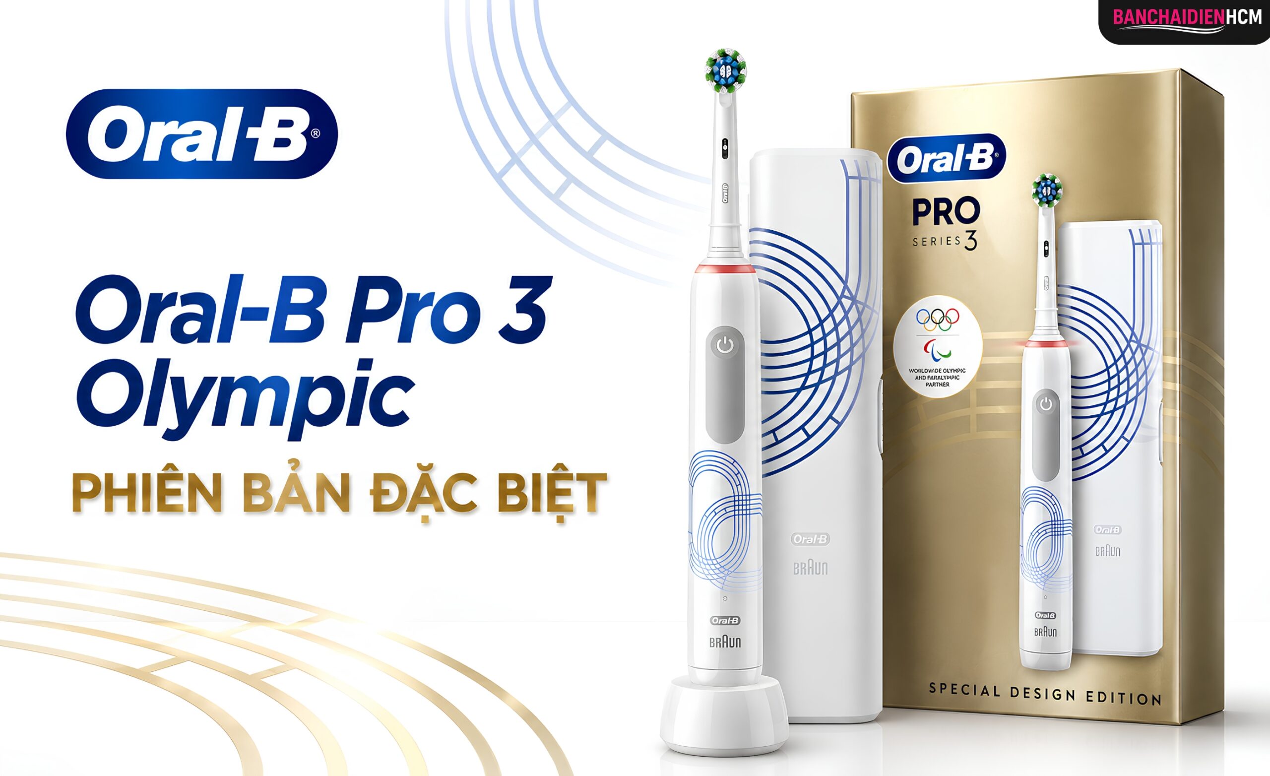 Oral-B Pro 3 Olympic Special Edition là phiên bản thiết kế đặc biệt của Oral-B Pro Series 3