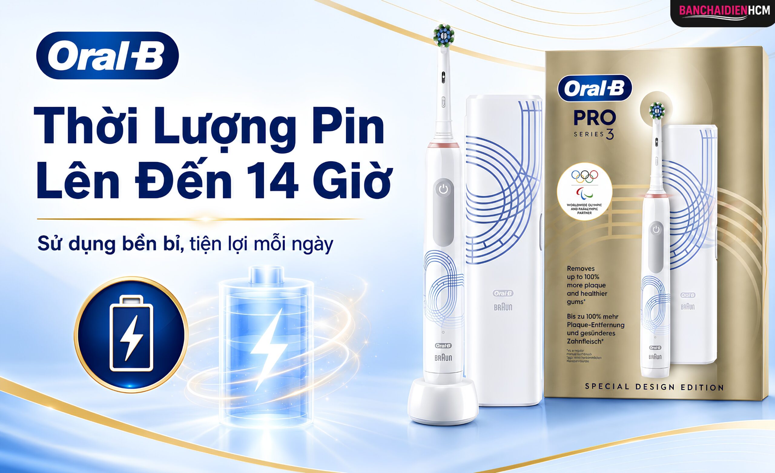 Pin Lithium-ion của Pro 3 3000 dùng được tới khoảng 14 ngày