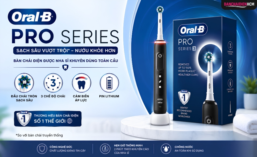 Oral-B Pro là dòng nâng cấp từ dòng Vitality