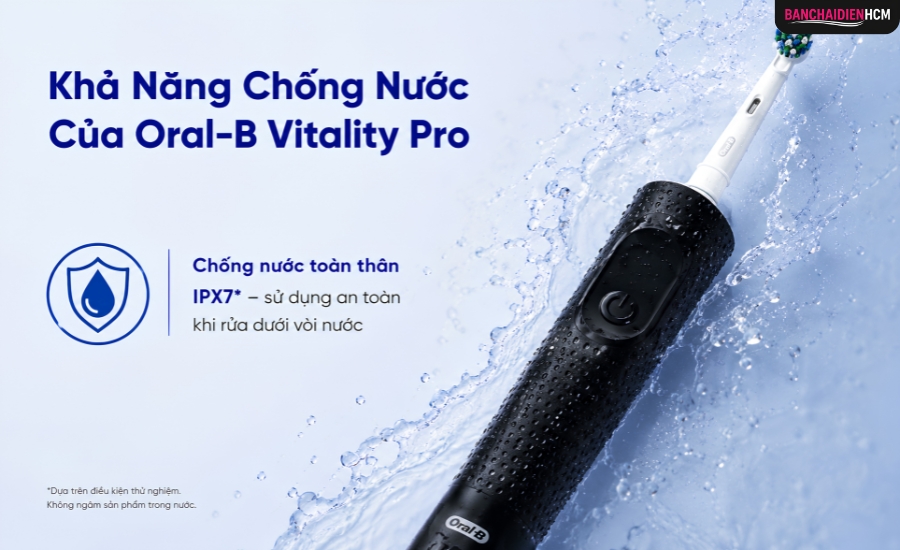 Thân Bài Chải Oral B Vitality Pro Được Thiết Kế Chống Nước