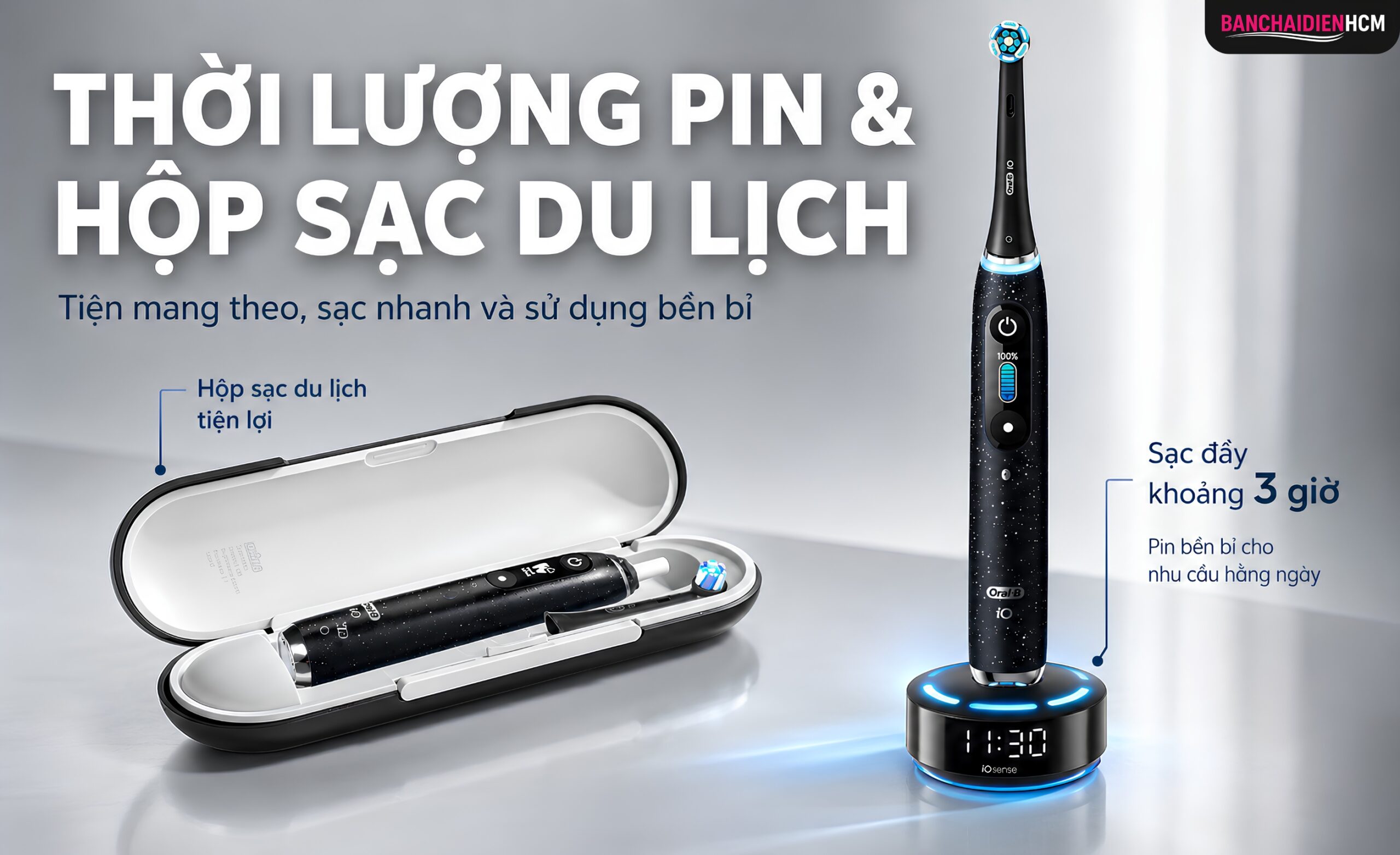 Hộp Du Lịch Tích Hợp Sạc & Sạc Đầy Trong Khoảng 3 Giờ