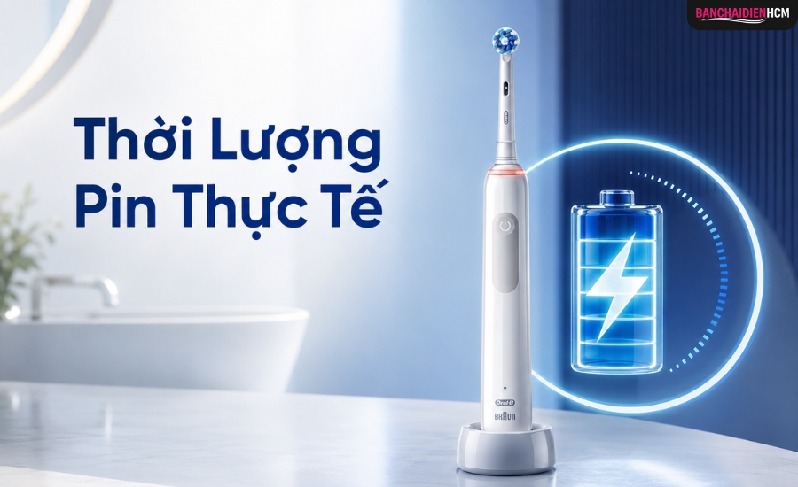 Thời lượng pin thực tế của Oral B Pro 3 3000