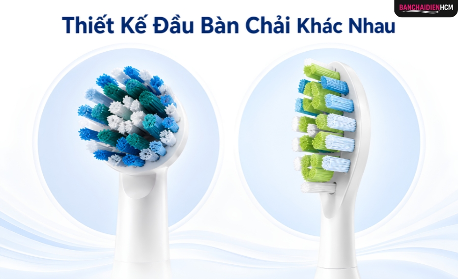 Thiết Kế Đầu Bàn Chải Khác Nhau