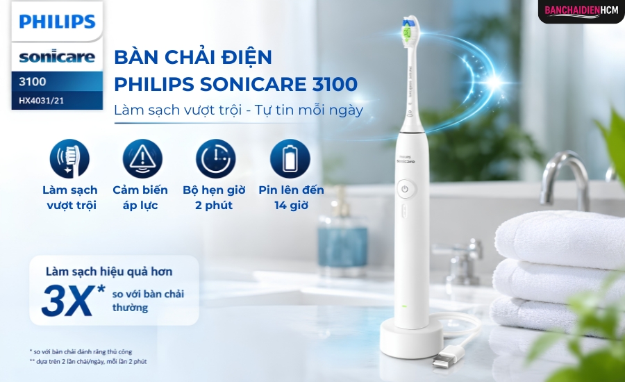 Bàn chải điện Philips Sonicare 3100 HX4031/21