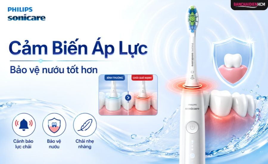 Cảm Biến Áp Lực Trên Philips Sonicare Giúp Bảo Vệ Nướu