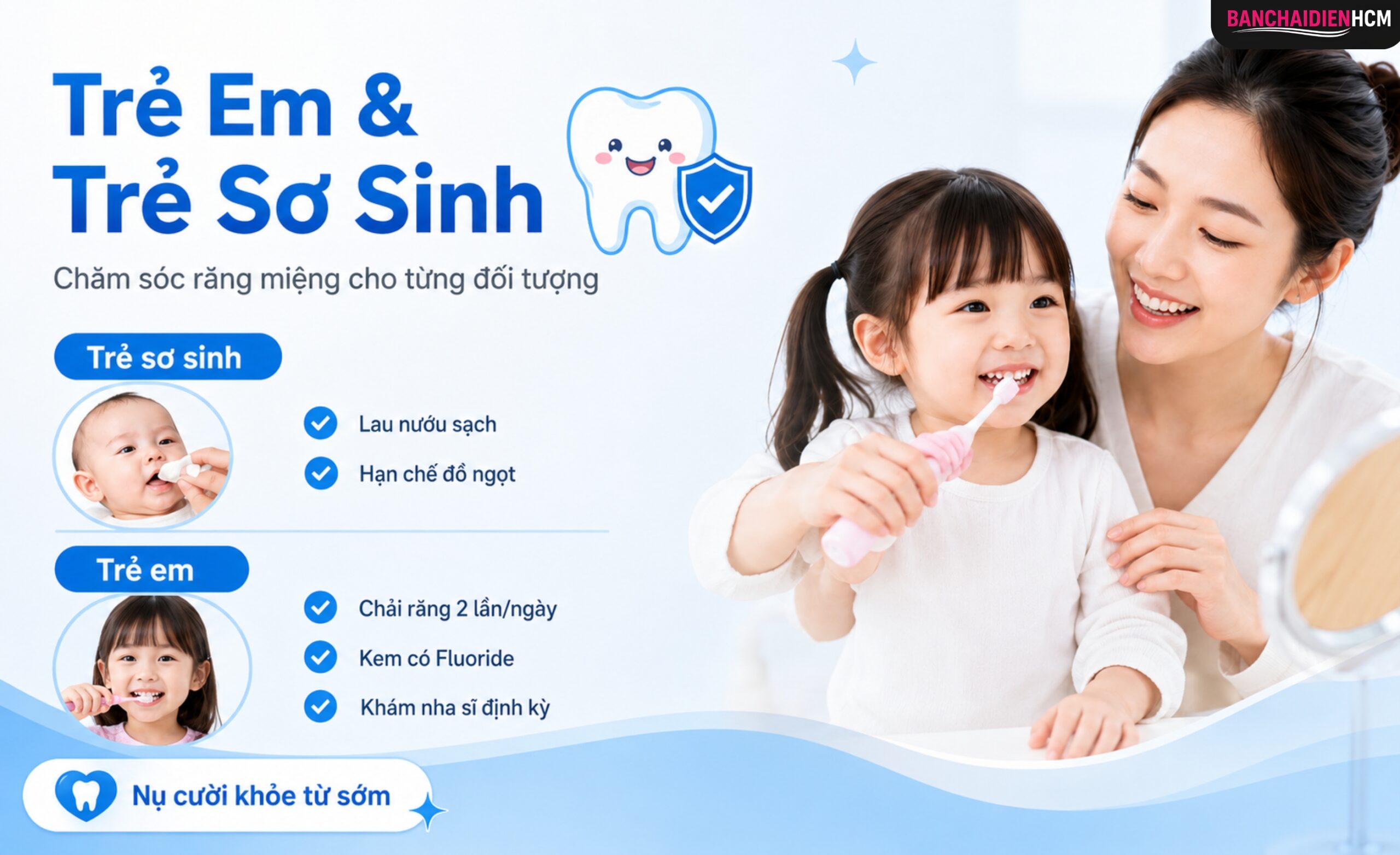 Chăm sóc răng miệng cho trẻ em & trẻ sơ sinh