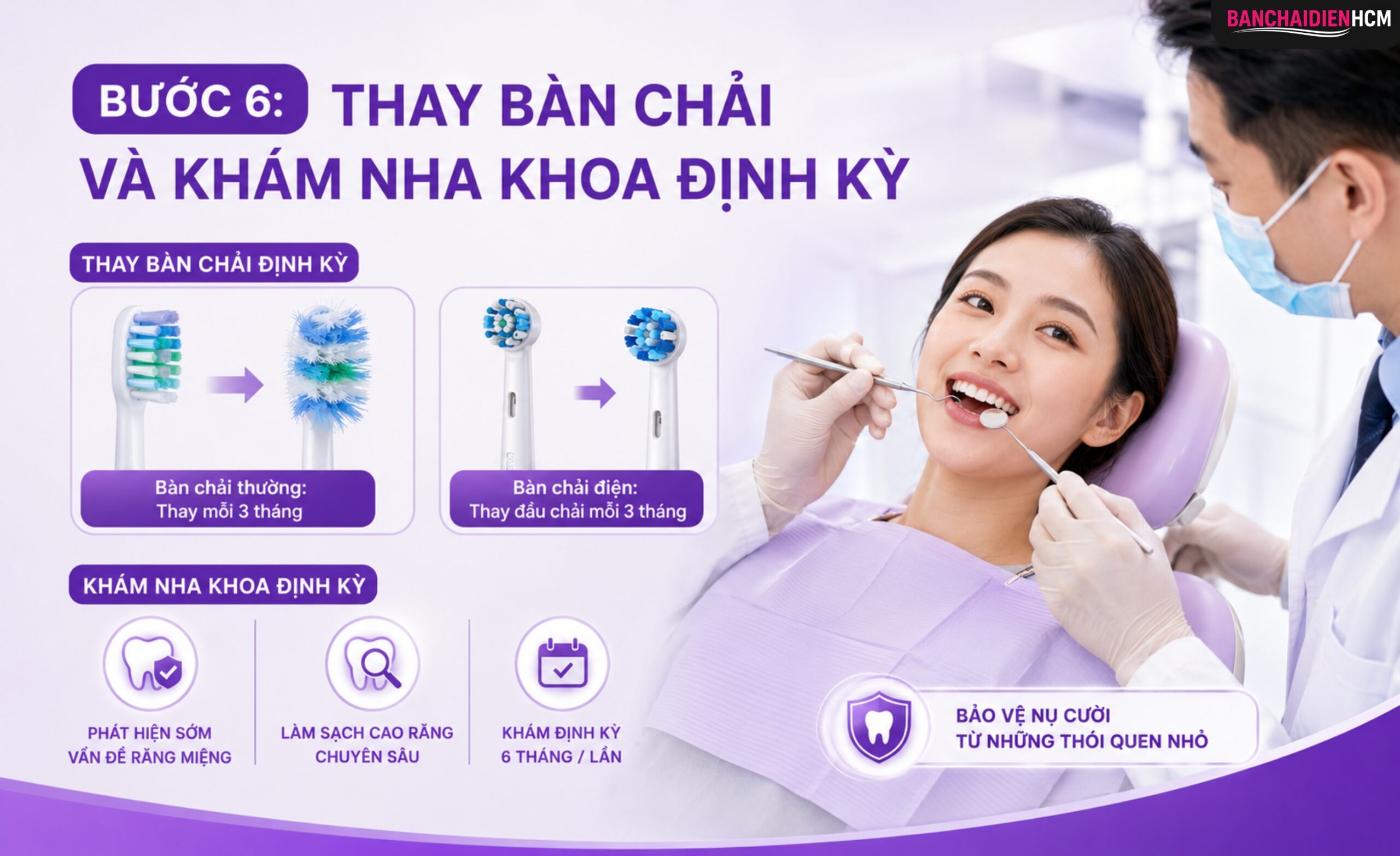 Thay Bàn Chải Và Khám Nha Khoa Định Kỳ