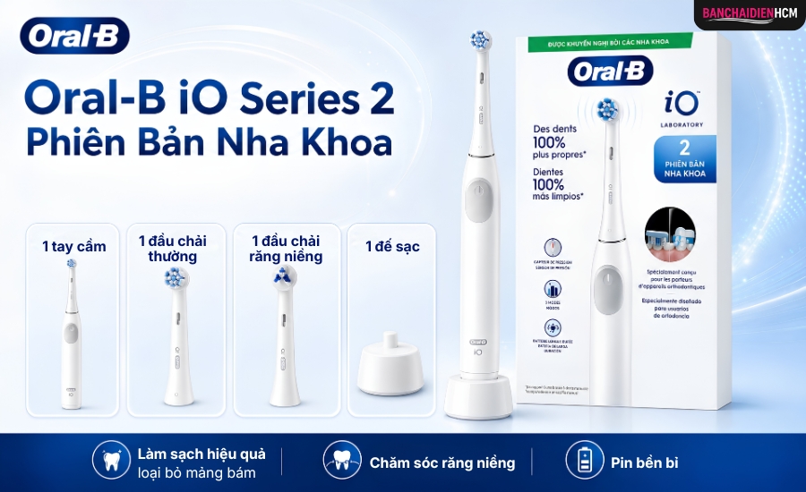 Bàn chải điện Oral B iO 2 bản nha khoa