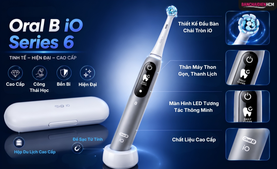 Thiết kế hiện đại của bàn chải điện Oral B iO Series 6