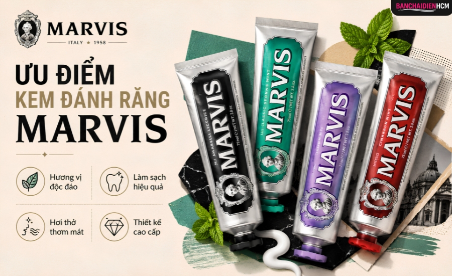 Ưu điểm của kem đánh răng Marvis