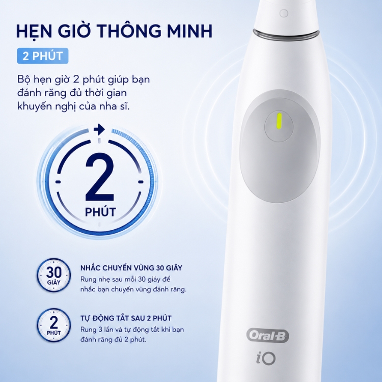 Bàn chải điện Oral-B iO Series 2 Bản Nha Khoa Chính Hãng - Ảnh 3