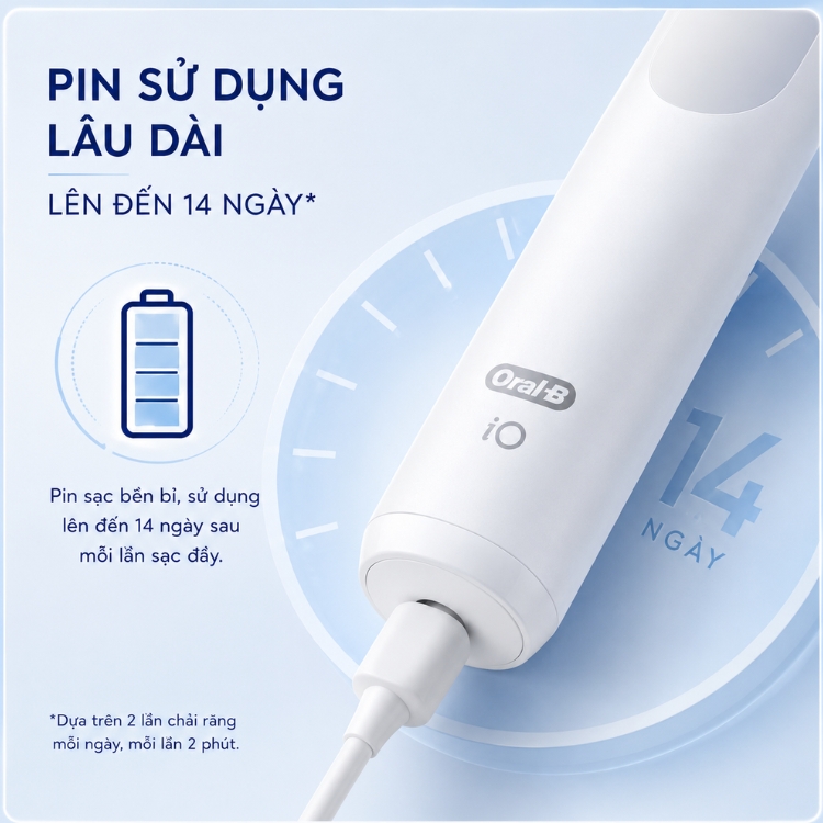 Bàn chải điện Oral-B iO Series 2 Bản Nha Khoa Chính Hãng - Ảnh 2