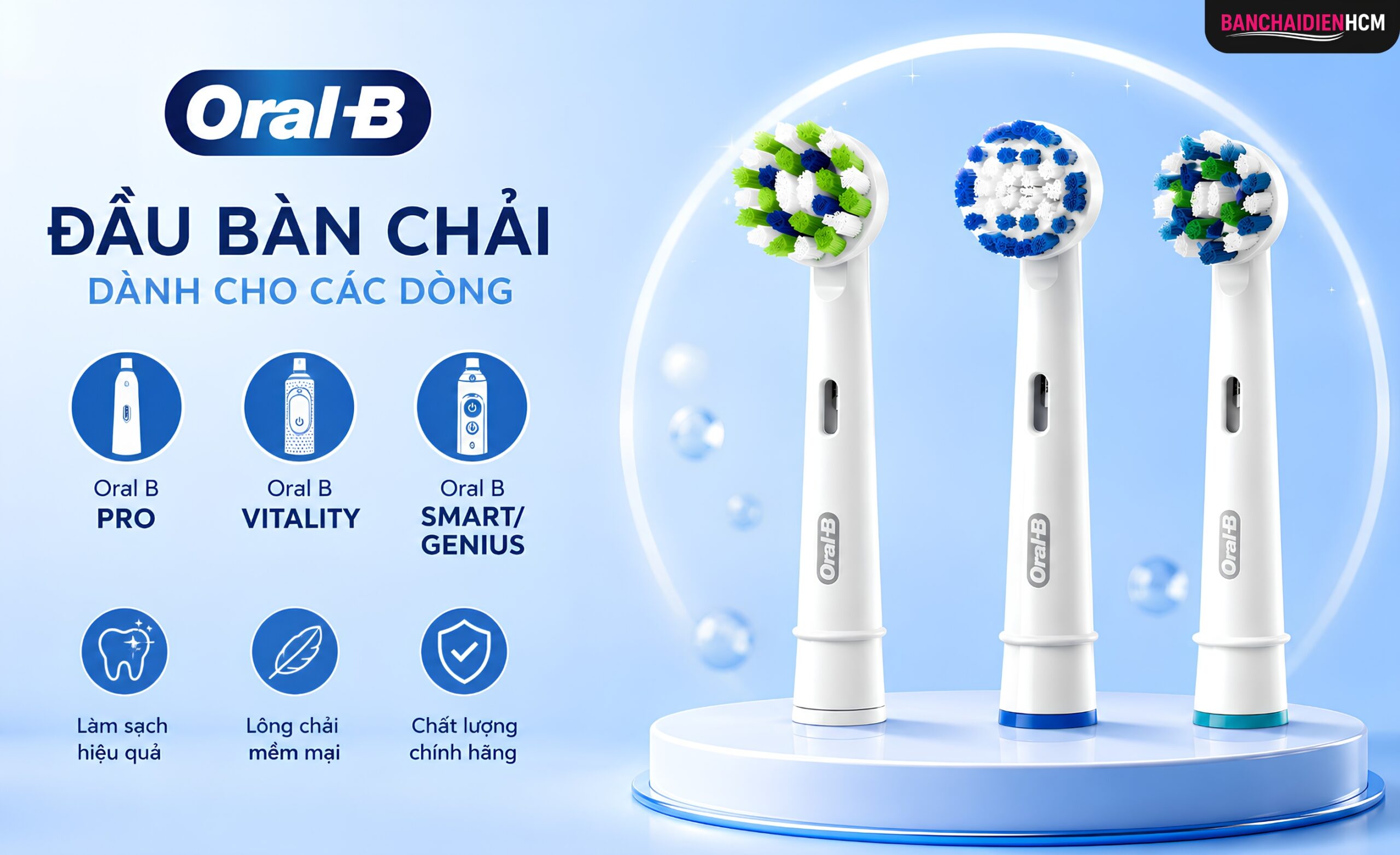 Đầu Bàn Chải Dành Cho Các Dòng Oral B Pro - Oral B Vitality - Oral b Smart/Genius