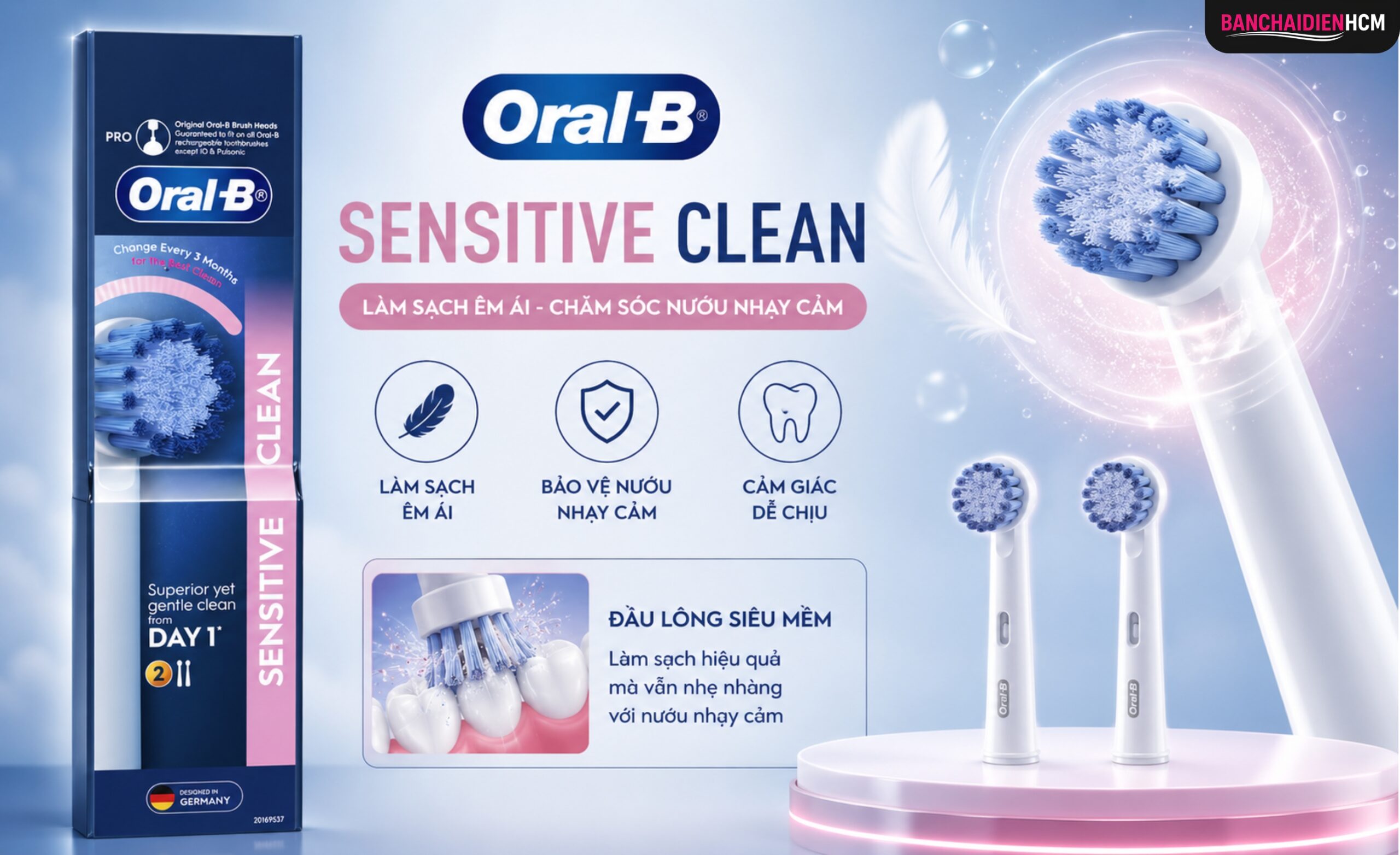 Đầu chải Sensitive Clean