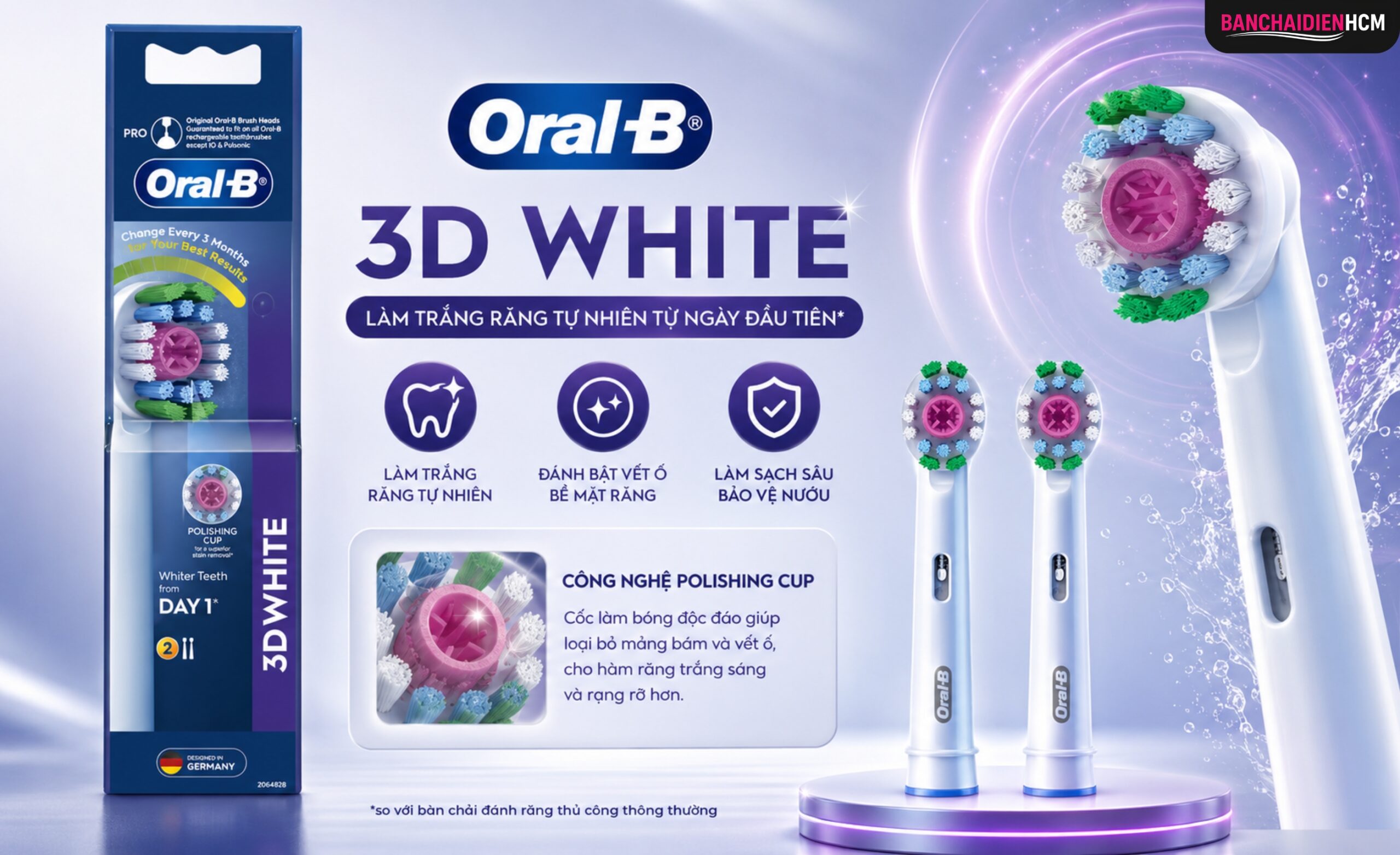 Đầu chải 3D White