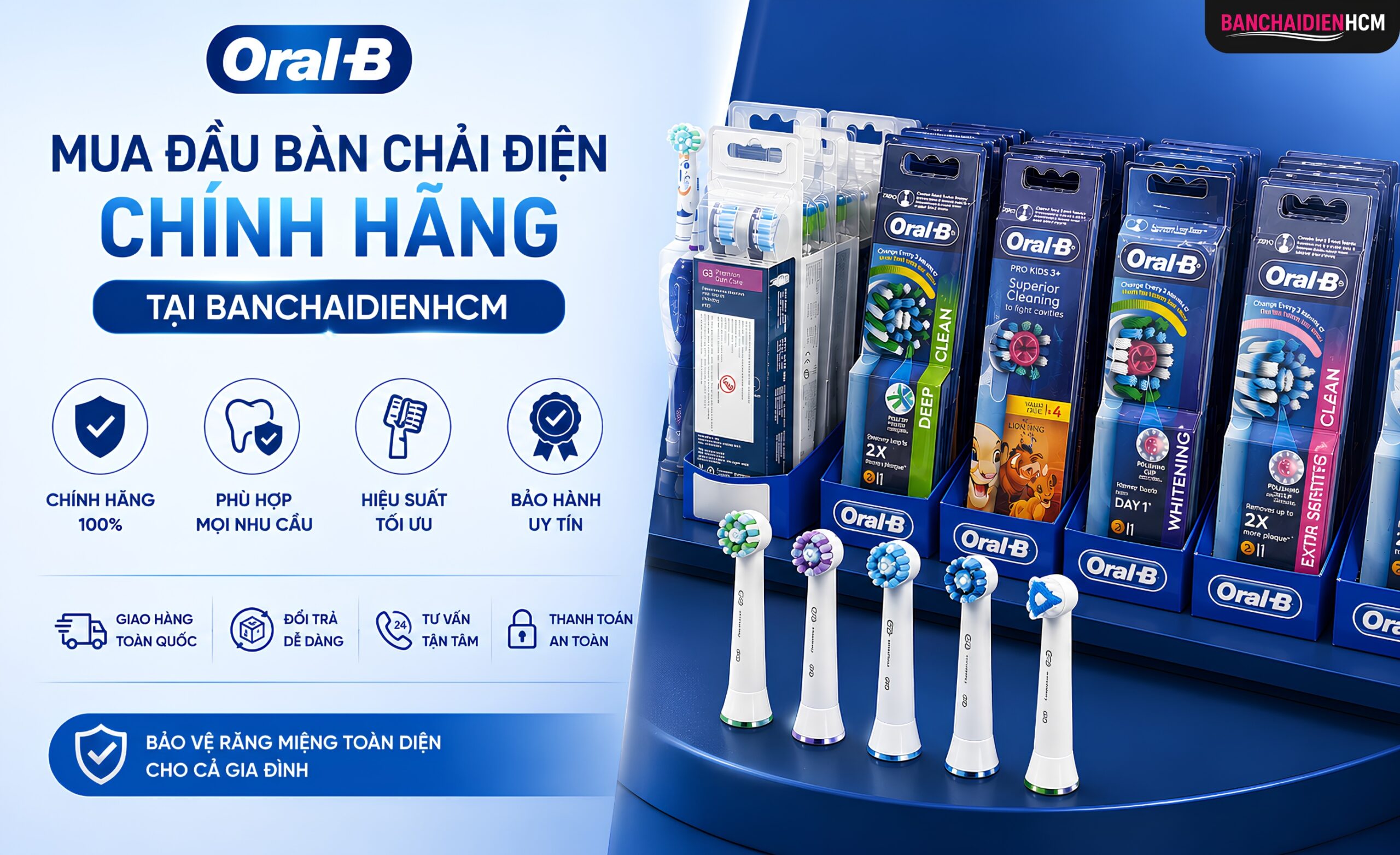 Mua Đầu Bàn Chải Điện Chính Hãng Tại Banchaidienhcm