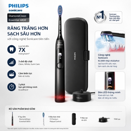 Bàn Chải Điện Philips Sonicare DiamondClean Essential 6800