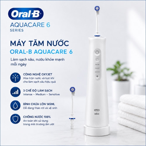 Máy Tăm Nước Oral-B AquaCare 6 Series OxyJet Chính Hãng