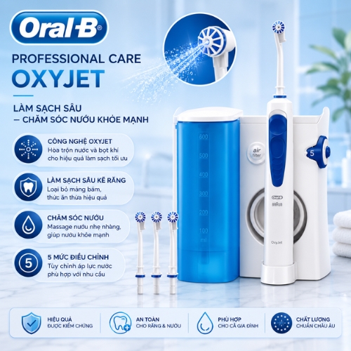 Máy Tăm Nước Oral-B Professional Care OxyJet MD20 Chính Hãng