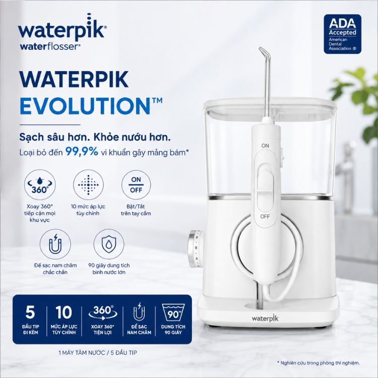 Máy Tăm Nước Để Bàn Waterpik Evolution WF-33W010 Chính Hãng