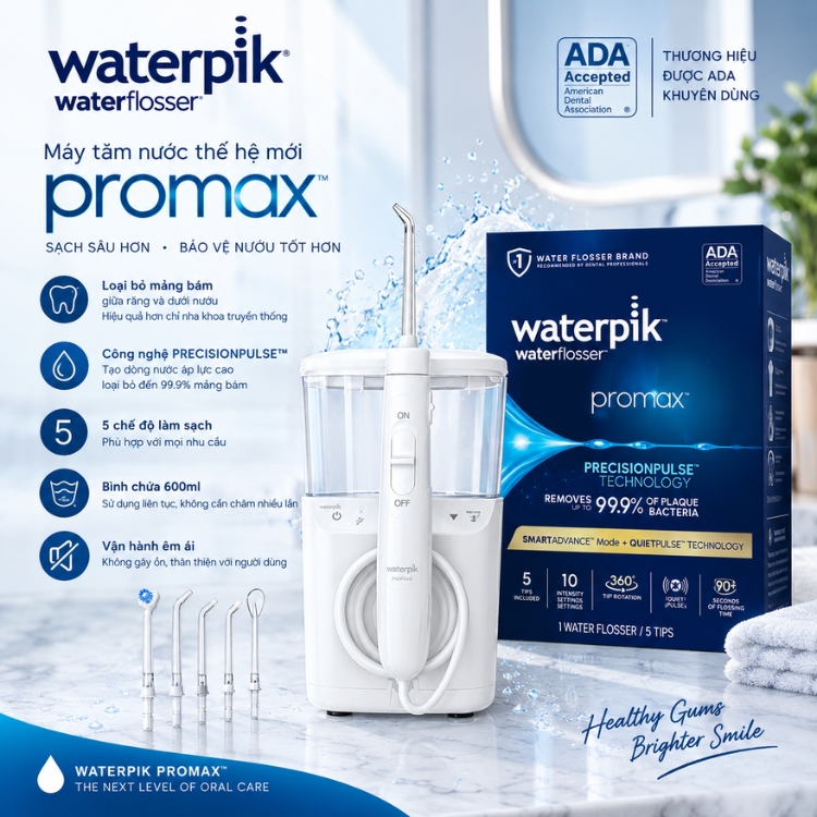 Máy Tăm Nước Để Bàn Waterpik Promax WF-23W010 Chính Hãng